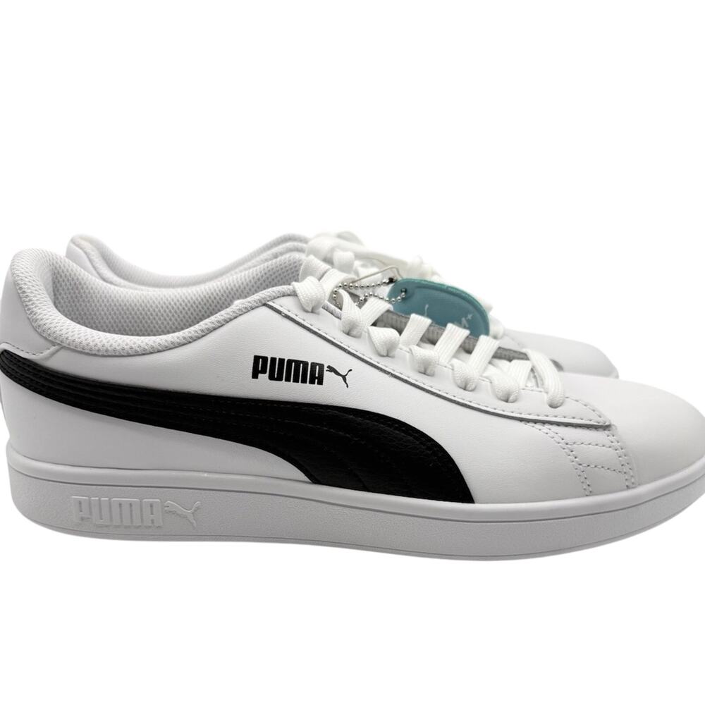 PUMA Smash V2 White & Black Mens Size 10 Casual Shoes Sneakers Streetwear